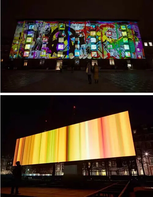 LED lighting show in Britain